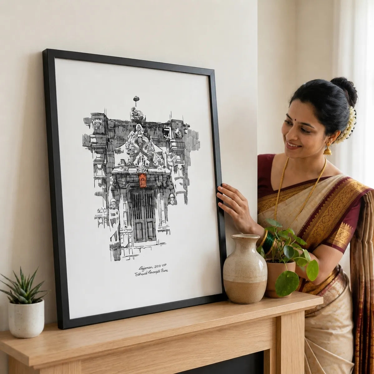 Trishund Ganapati Pune Sketch